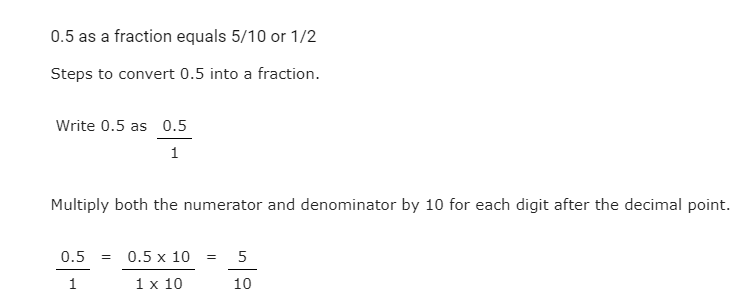 <strong>Different Methods of Converting and finding what is 0.5 as a Fraction, Check Out </strong>